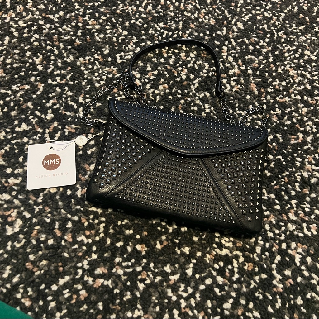 Studded Black Crossbody Bag
